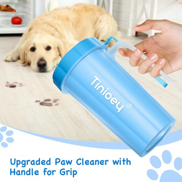 Tinioey Dog Paw Washer Large Handle Efficient Cleaning Gray-7