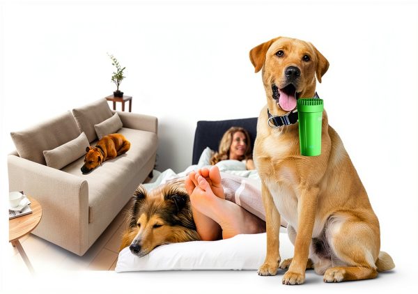 Kabetig Dog Paw Cleaner Gentle Silicone Bristles Towels-6