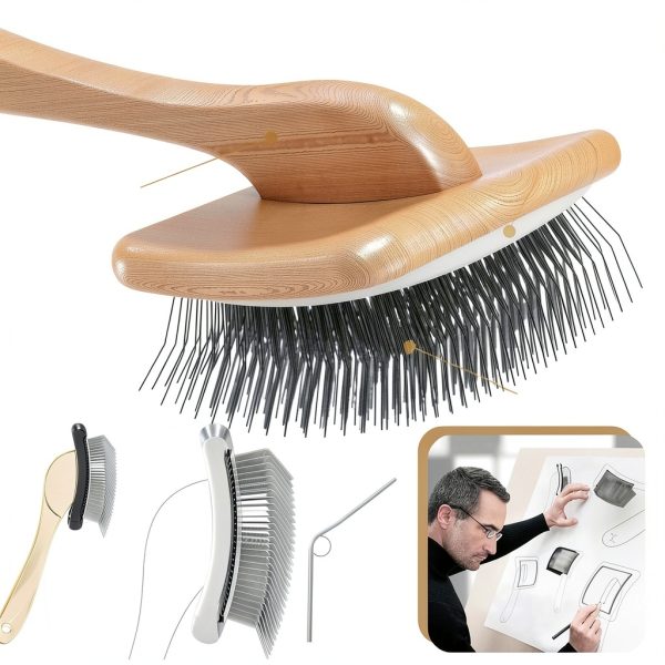 Petqueen Slicker Brush Stainless Steel Pins Dog Cat Grooming-4
