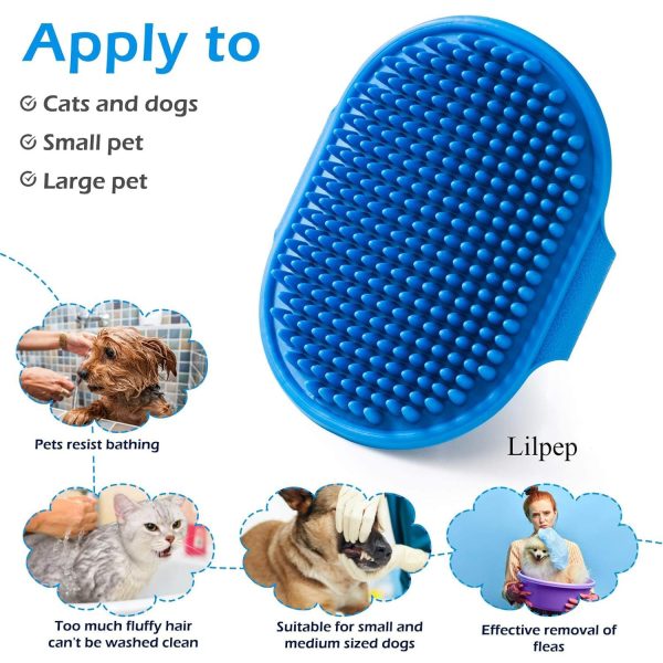 Lilpep Dog Brush Soft Rubber Grooming Massage Pet Supplies-6