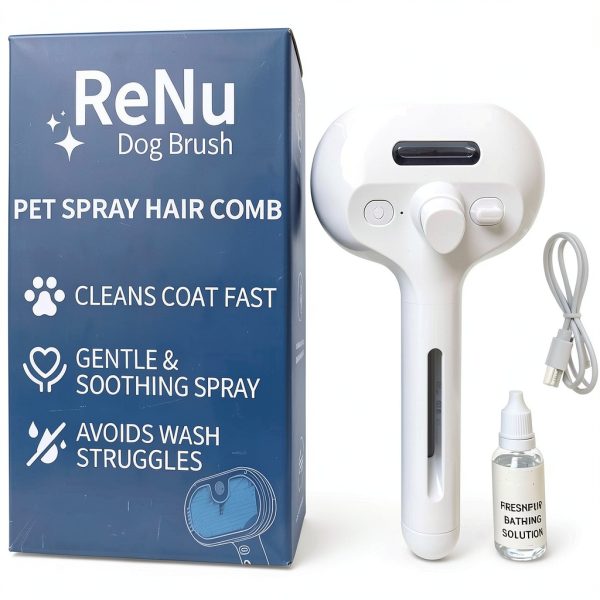 ReNu Dog Brush 3 in 1 Steamy Shower Grooming Tool-7