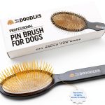 We Love Doodles Dog Deshedding Brush Gold Plated Pins-0