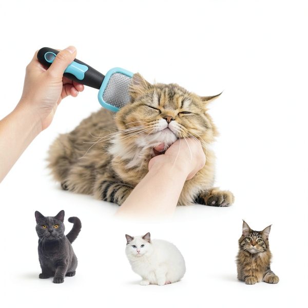 PETPAWJOY Slicker Brush Rotatable Dog Cat Grooming Massage-5