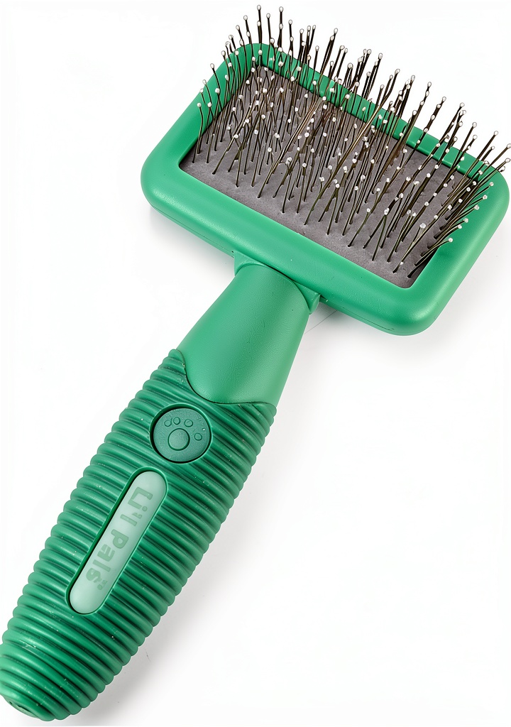 Coastal Pet wire dog brush grooming a golden retriever