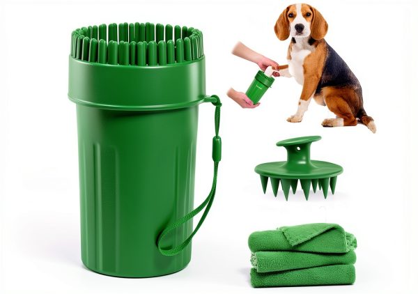 Kabetig Dog Paw Cleaner Gentle Silicone Bristles Towels-7