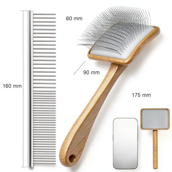 Petqueen Slicker Brush Stainless Steel Pins Dog Cat Grooming-3