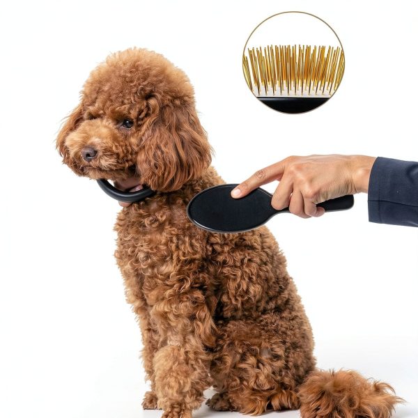 We Love Doodles Dog Deshedding Brush Gold Plated Pins-2