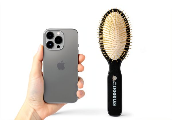 We Love Doodles Dog Deshedding Brush Gold Plated Pins-5
