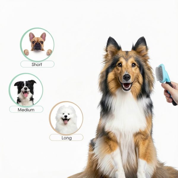 PETPAWJOY Slicker Brush Rotatable Dog Cat Grooming Massage-4