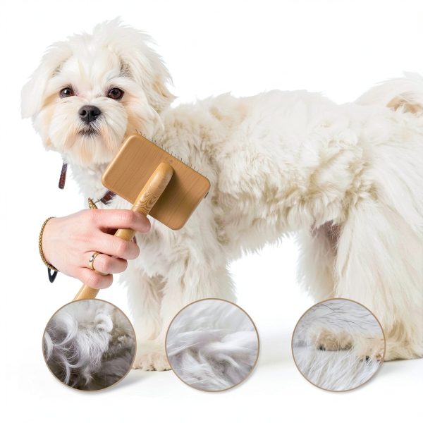 Petqueen Slicker Brush Stainless Steel Pins Dog Cat Grooming-1
