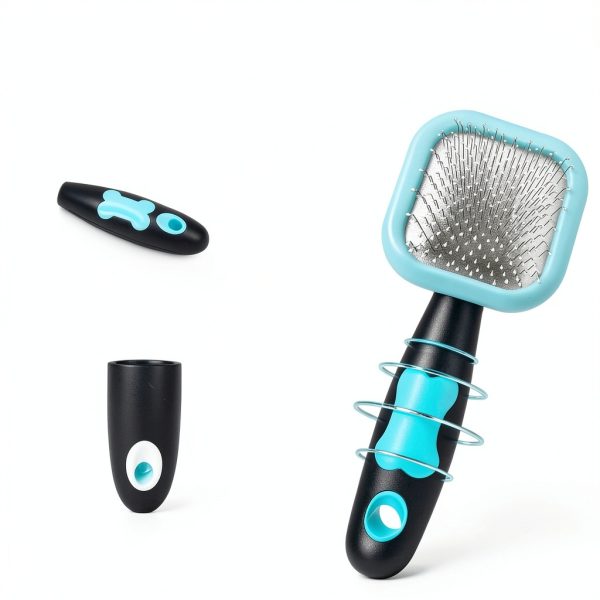 PETPAWJOY Slicker Brush Rotatable Dog Cat Grooming Massage-3