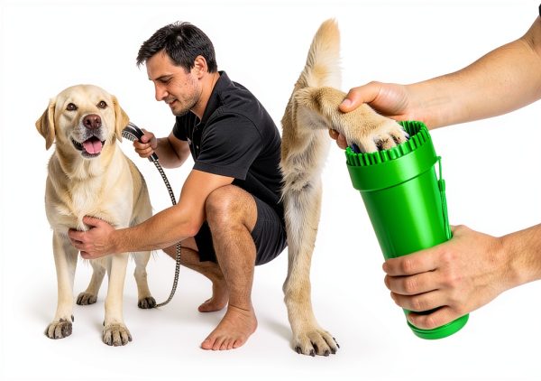 Kabetig Dog Paw Cleaner Gentle Silicone Bristles Towels-3