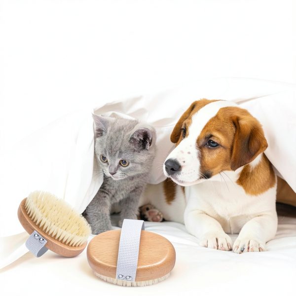 Myselect Boar Bristle Pet Brush for Dogs Cats Gentle-4
