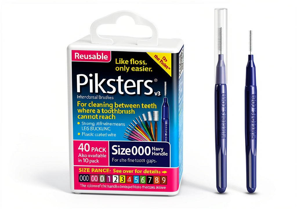 Piksters Interdental Brushes in a compact case