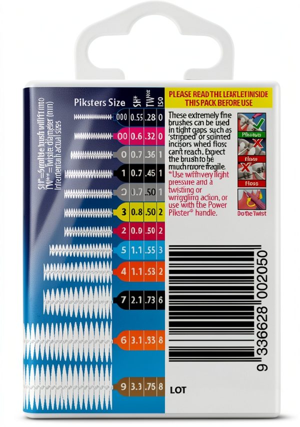 Piksters Interdental Brushes 40 Count Blue Size 5-8