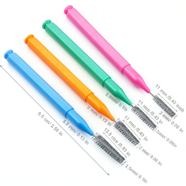 Patelai Interdental Brush Toothpick for Braces Multi‑Color Pack of 100-1