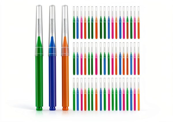 Patelai Interdental Brush Toothpick for Braces Multi‑Color Pack of 100-0