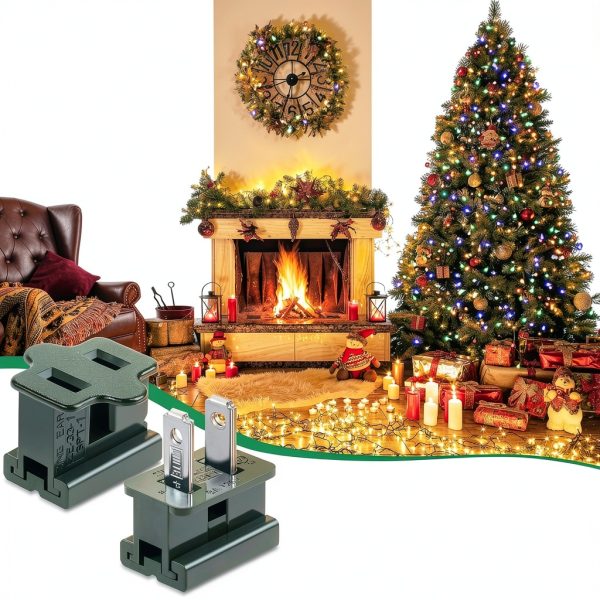 Fovths Christmas Light Plug Set 12pcs SPT-1 Vampire Green Male Female-5