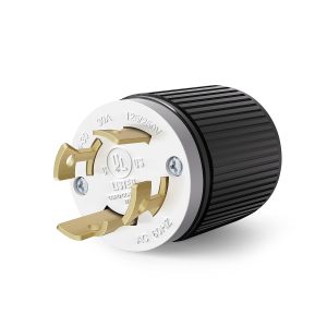 ENERLITES NEMA L14-30P Locking Plug Connector for Generator, Twist Lock Male Plug, 30 Amp, 125/250 Volt ,3 Pole, 4 Wire Grounding, Industrial Grade Heavy Duty, UL Listed, 66470-BK, Black-0