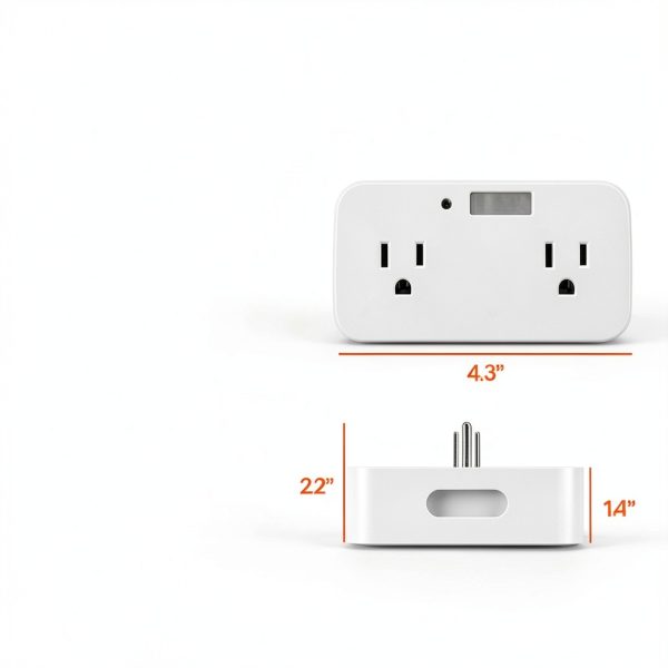 Amazon Basics Dual Smart Plug with Motion Sensor and Night Light White-1