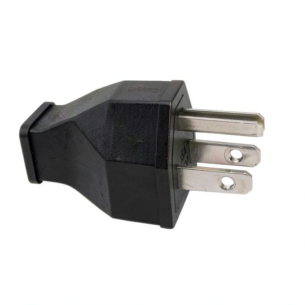 Straight Blade Plug 15 Amp 125 Volt, Grounding 3-Wire Male Extension Cord Replacement, Plug, Straight Blade, Electrical Plugs End Black, 3-Pack-1