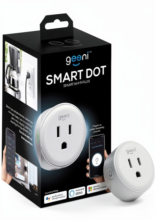 Geeni Dot Smart Plug WiFi Fire Resistant White GN‑WW117‑199-0