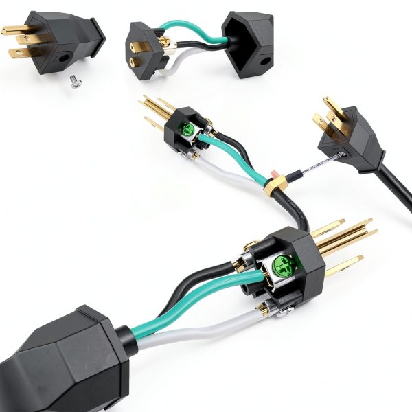 STARELO Extension Cord Ends 125V 15A 2 Pole Male Female Plug Set-4