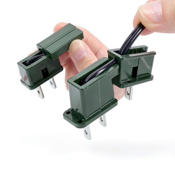 Fovths Christmas Light Plug Set 12pcs SPT-1 Vampire Green Male Female-2