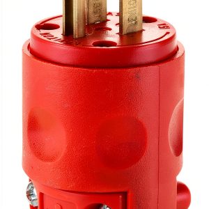 Leviton 515PVOR Orange 15A 125V Grounding Plug for Tools-0