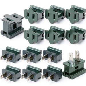 Fovths Christmas Light Plug Set 12pcs SPT-1 Vampire Green Male Female-0