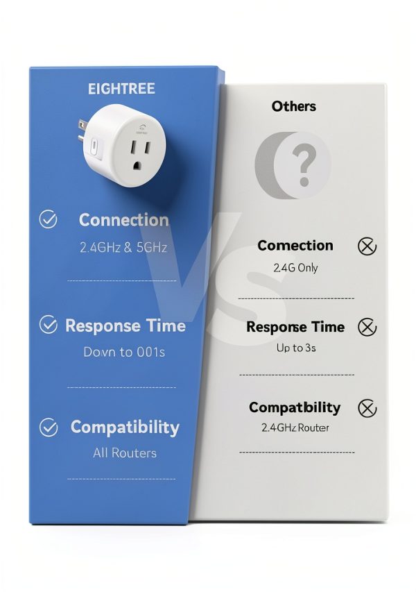 Eightree Smart Plug 5GHz & 2.4GHz, Smart Outlet WiFi Socket with APP Remote Control, Compatible with Alexa & Google Home, 4 Packs-2