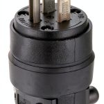 Leviton 15 Amp 125 Volt, Straight Blade Rubber Plug, NEMA 5-15, 515PR Black-0